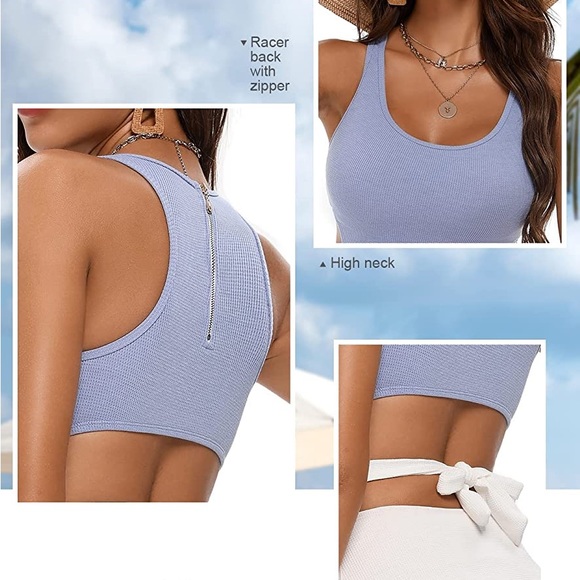 Molybell one piece cut out swimsuit size medium zip racerback retro fit NWT - Picture 3 of 10